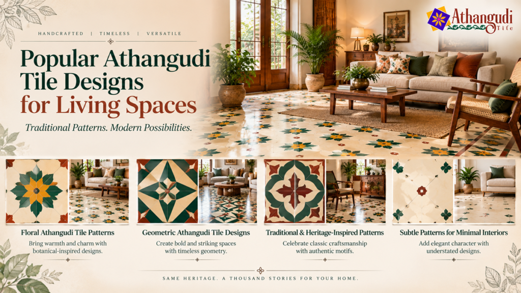 Popular Athangudi Tile Designs for Living Spaces