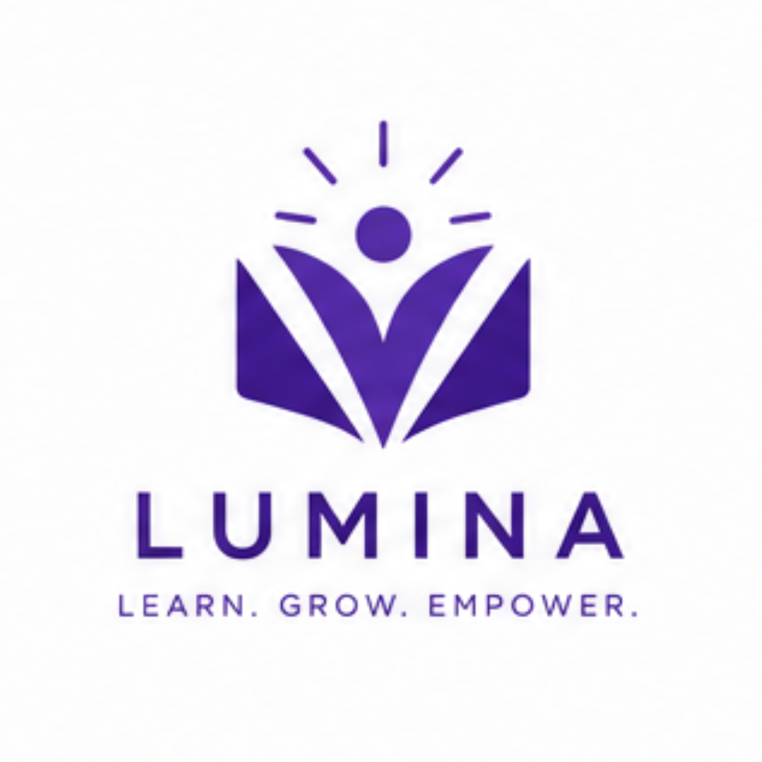 Lumina logo with learning and growth symbol