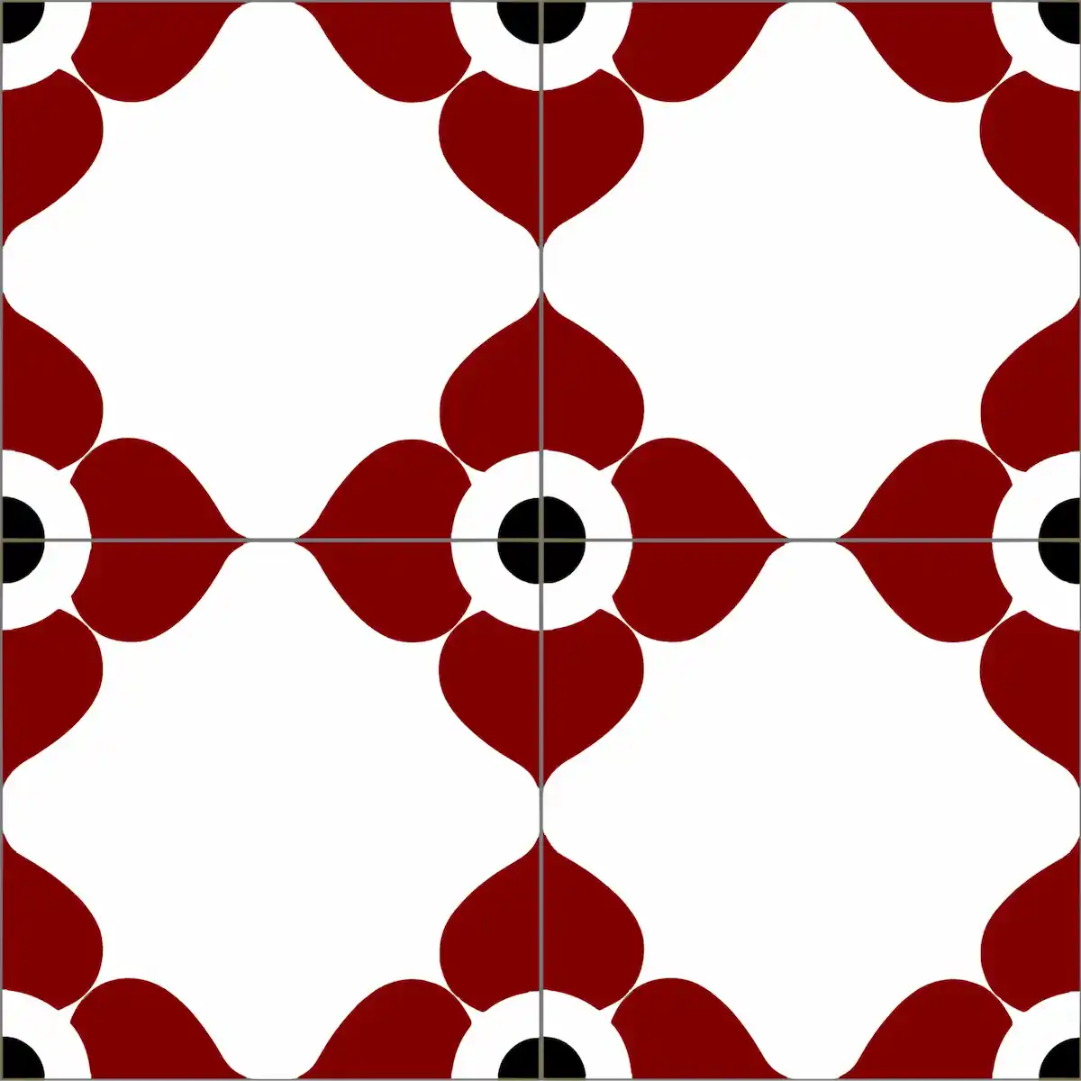 Elegant floral patterned Athangudi tile