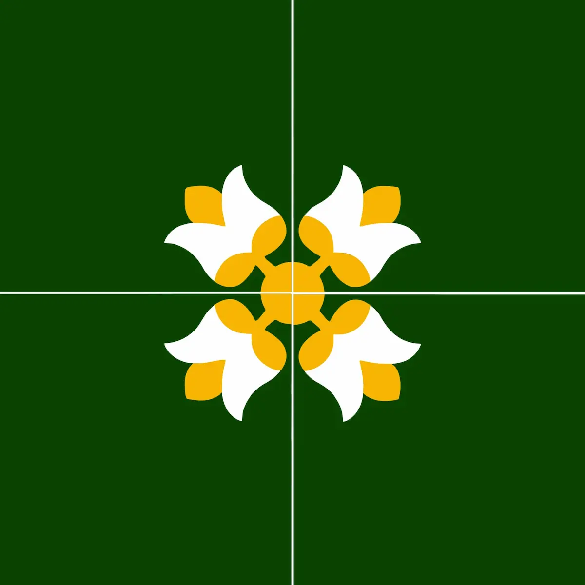 Traditional Athangudi tile with a floral pattern
