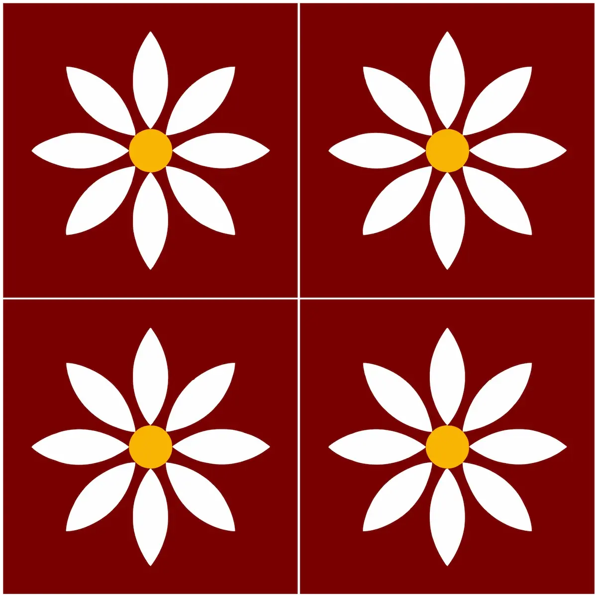 Colorful floral Athangudi tile