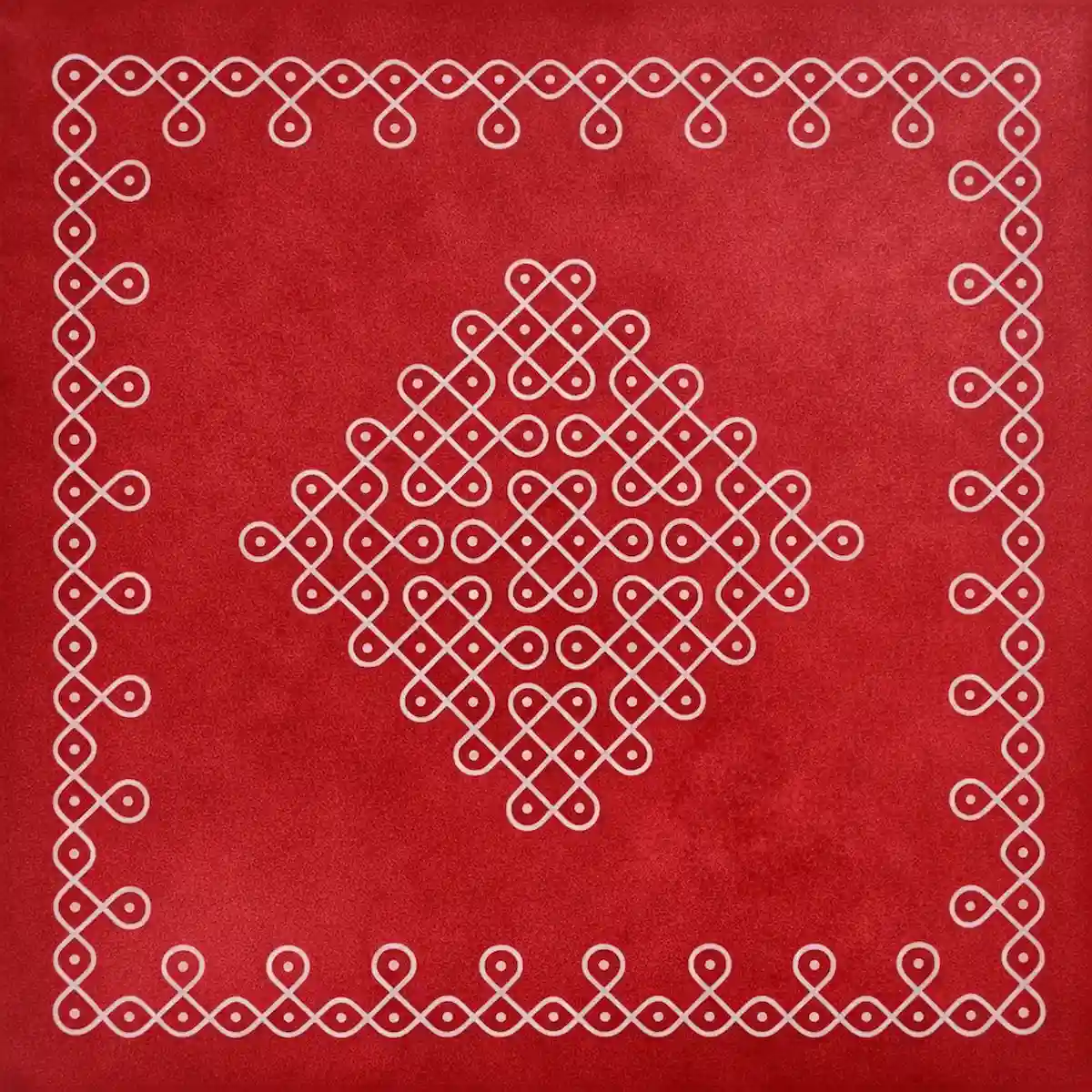Geometric handmade Athangudi tile