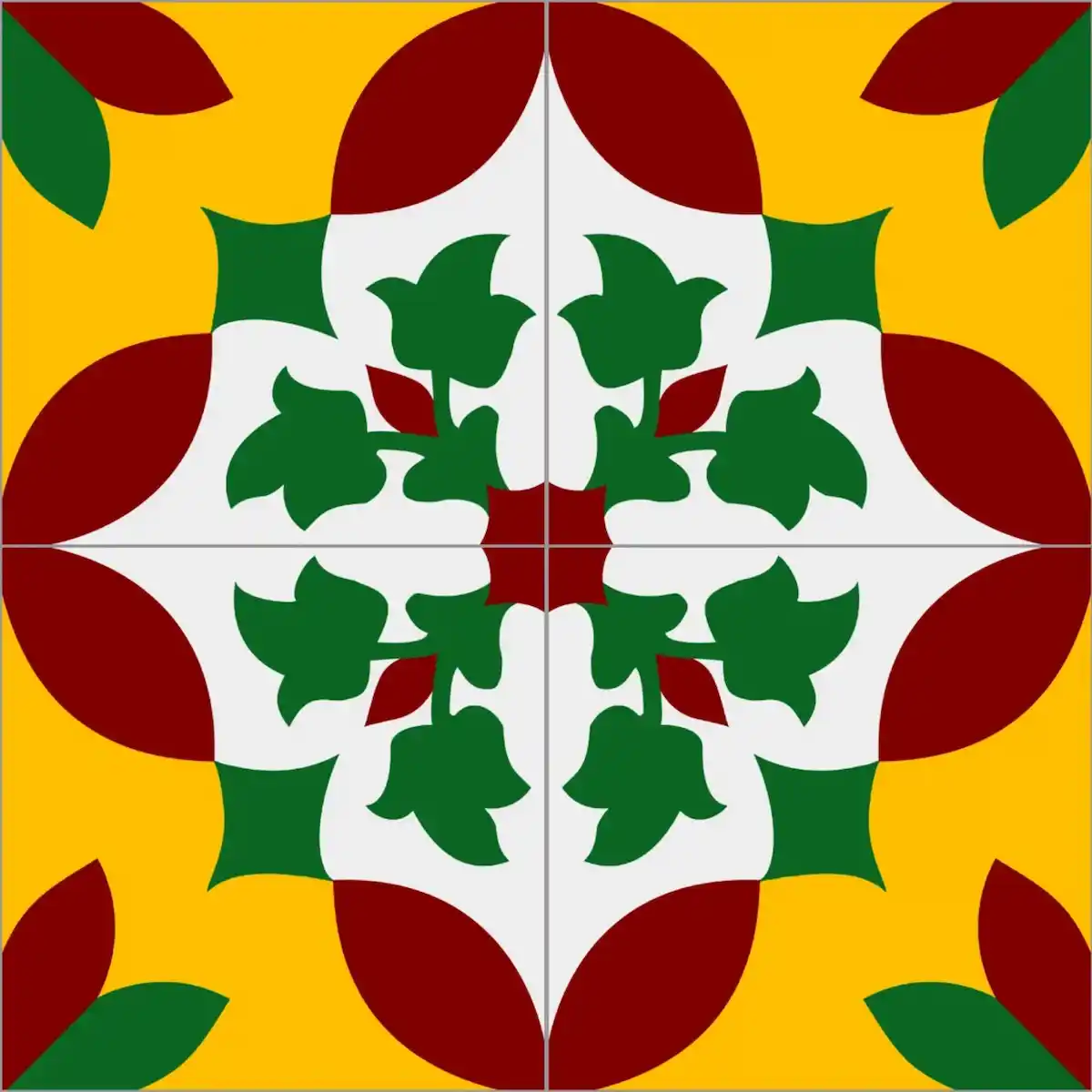 Colorful paisley Athangudi tile