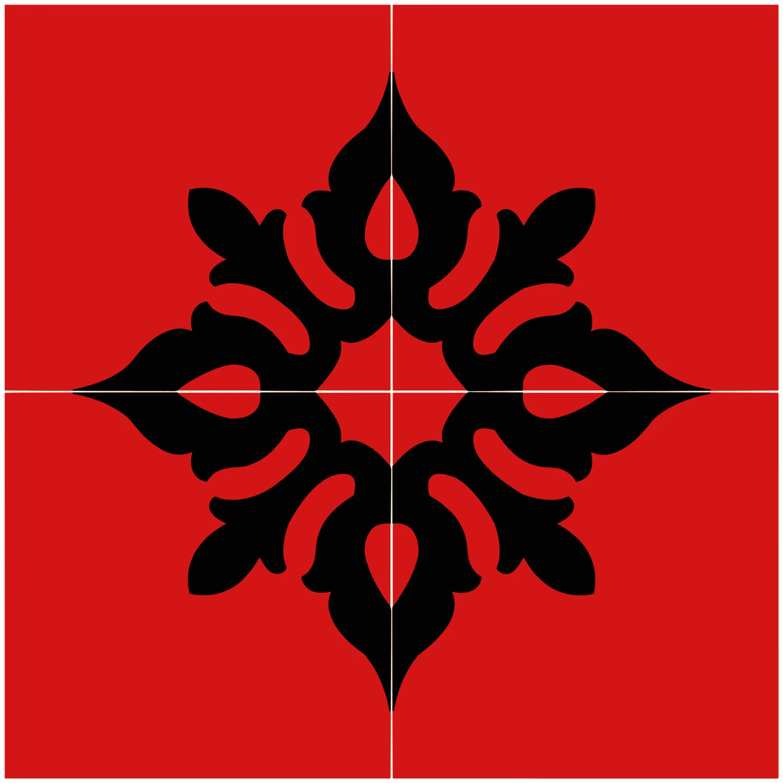 South Indian inspired floral Athangudi tile