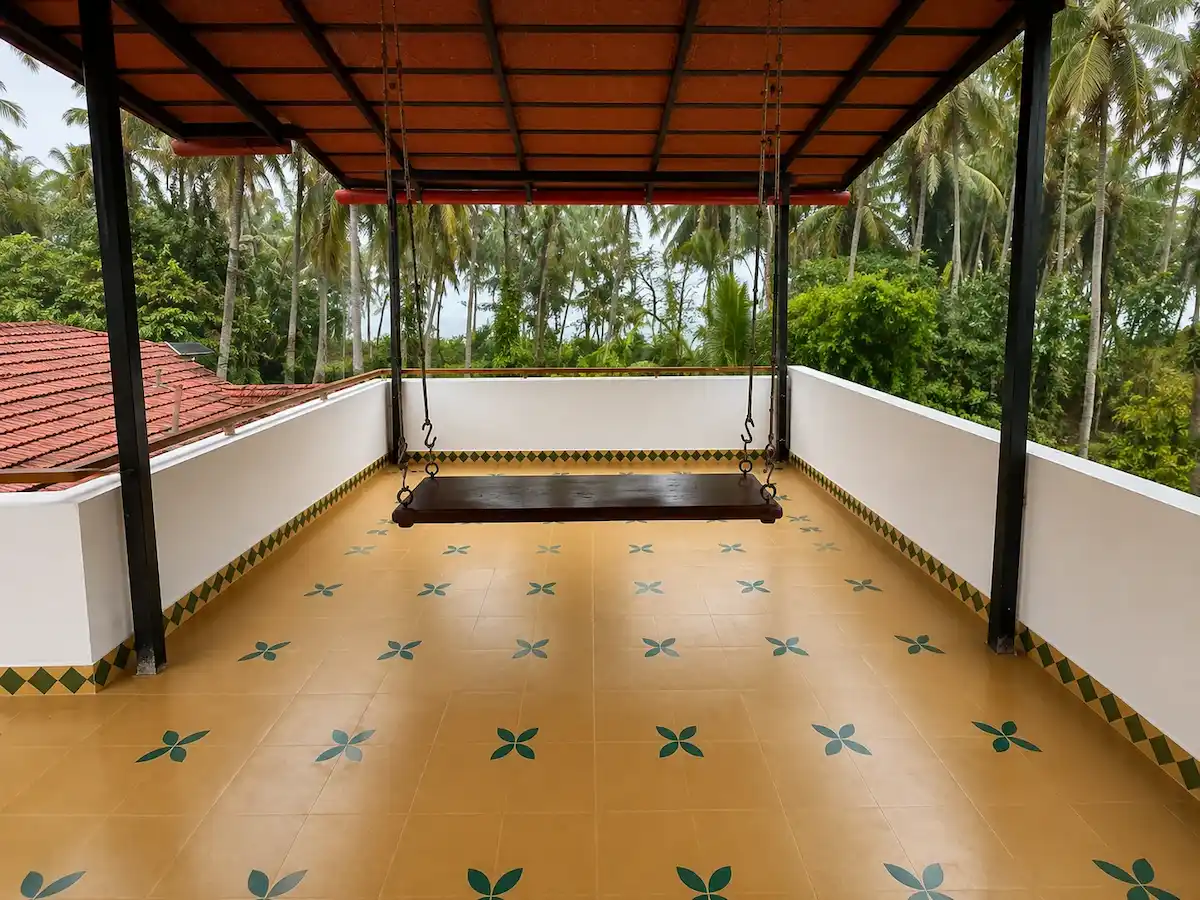 Colorful Athangudi tiles used in an interior space