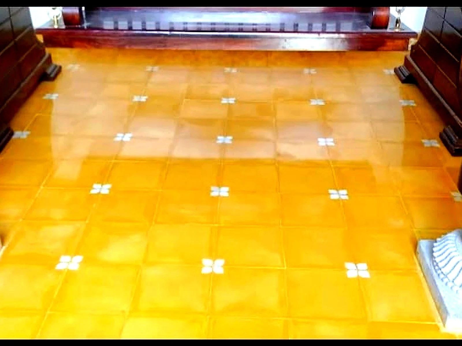 Decorative Athangudi tiles in an interior project