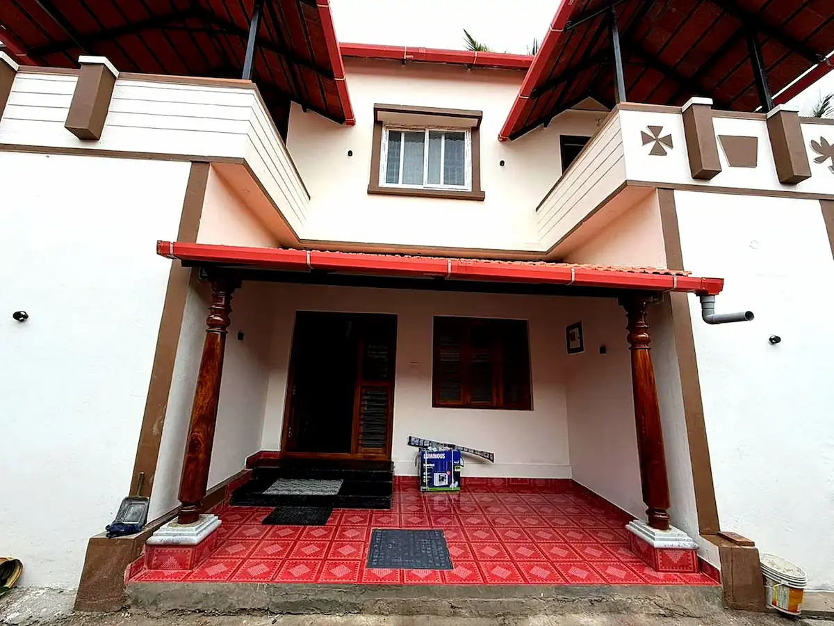 Athangudi tiles used in a commercial interior