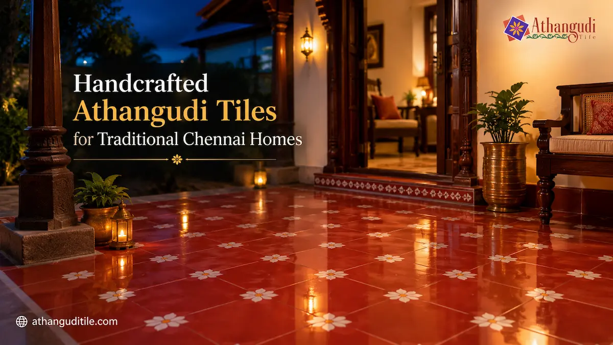 Handcrafted Athangudi Tiles for Traditional Chennai Homes