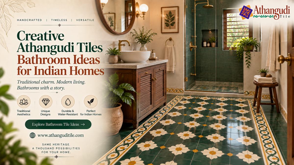 Creative Athangudi Tile Bathroom Ideas for Indian Homes